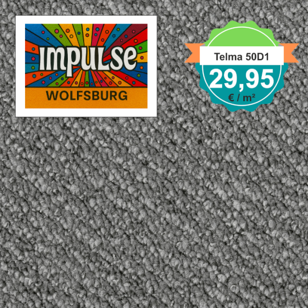 Quadratisches Bild vom Vorwerk Telma Teppichboden in dunkelgrau